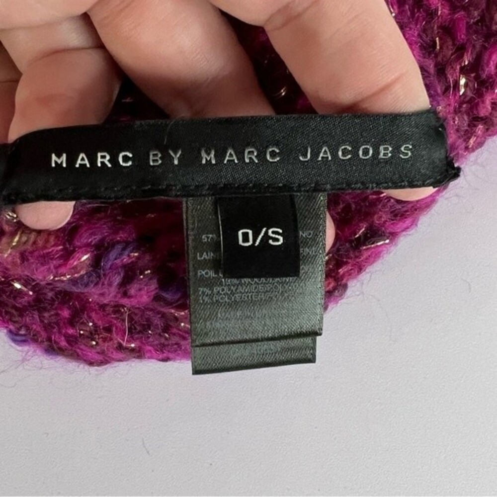 NWT Marc by Marc Jacobs Merlot Multi Wool Mohair Beanie Hat M912815 OS - Picture 6 of 7